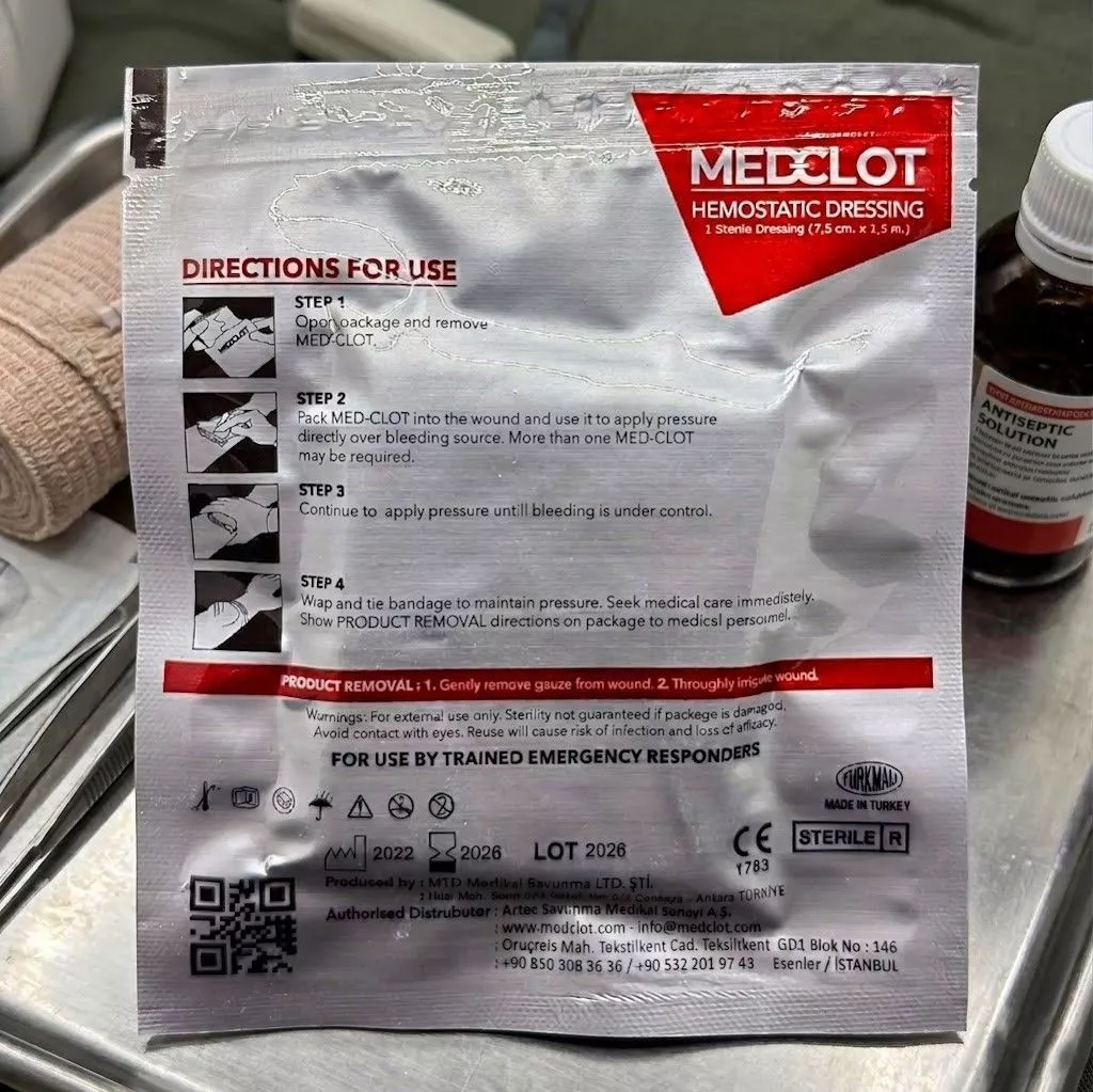 Бинт кровоостанавливающий MEDCLOT Hemostatic Combat Gauze Z-fold 7,5*370 см с доставкой по России | BreadyФото 4