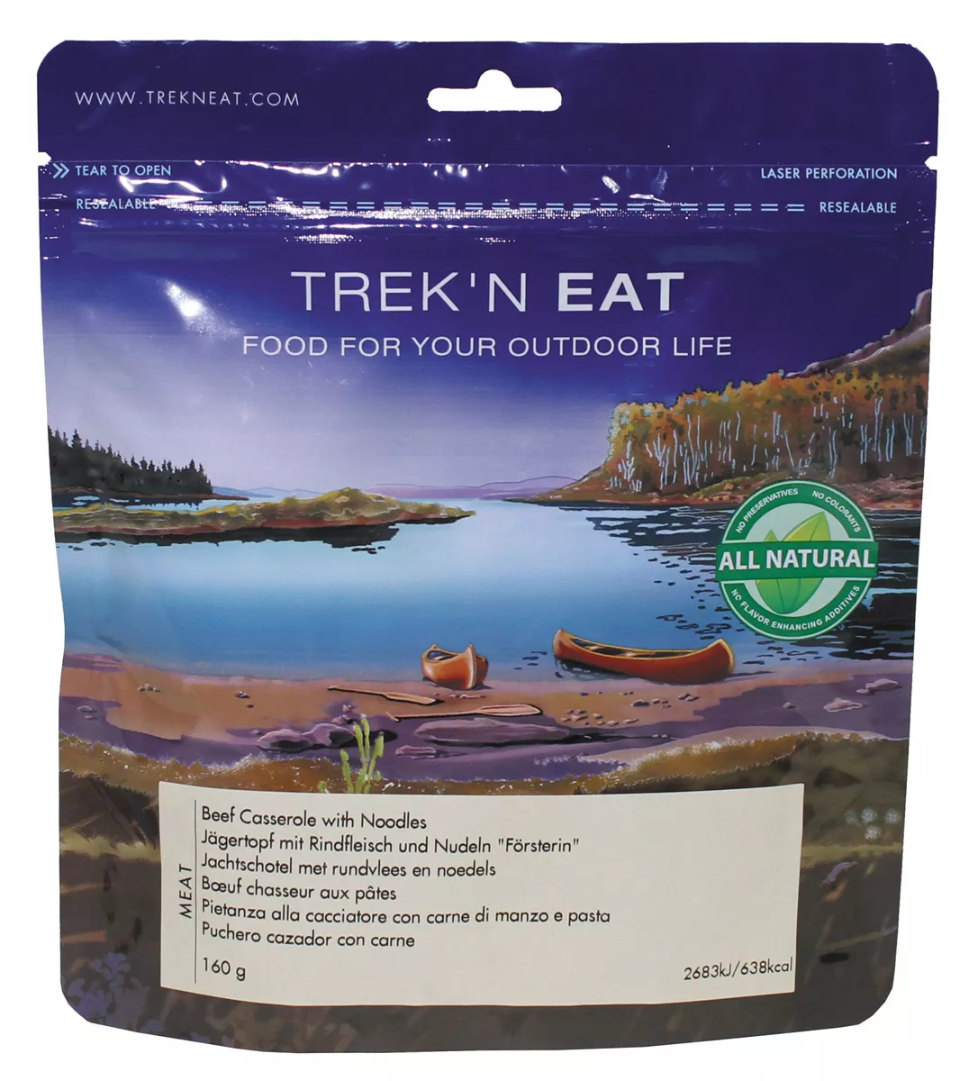 Запеканка по-венгерски с говядиной и лапшой острая Trek'n Eat 160 г с доставкой по России и в Казахстан | BreadyФото 0