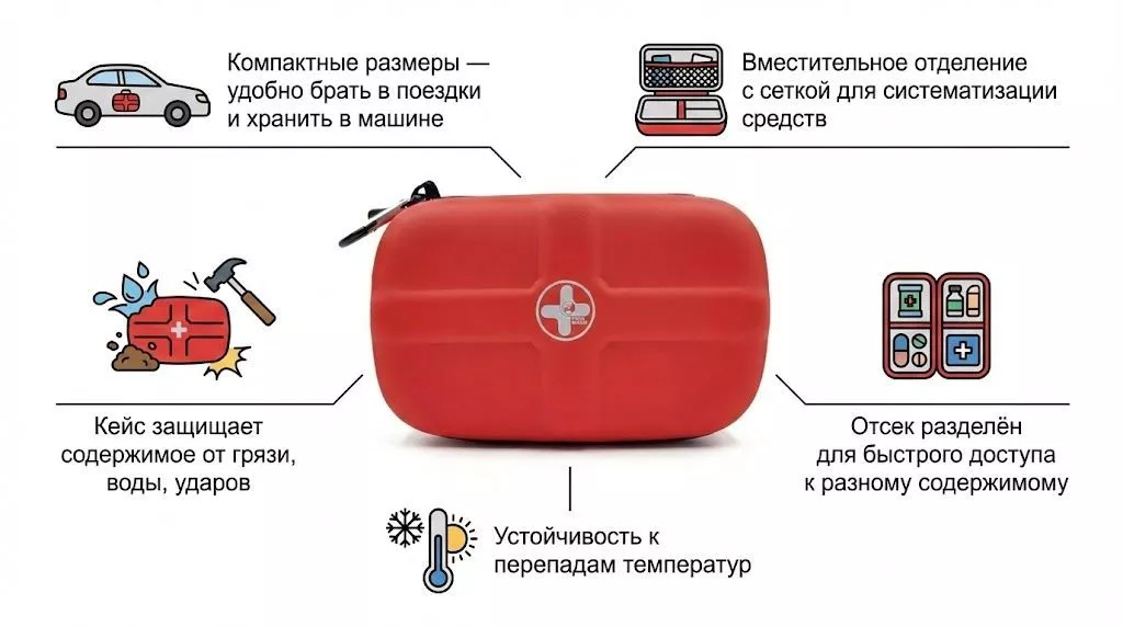 Аптечка  EVA (Красная) RHINO RESCUE с доставкой по России | BreadyФото 1