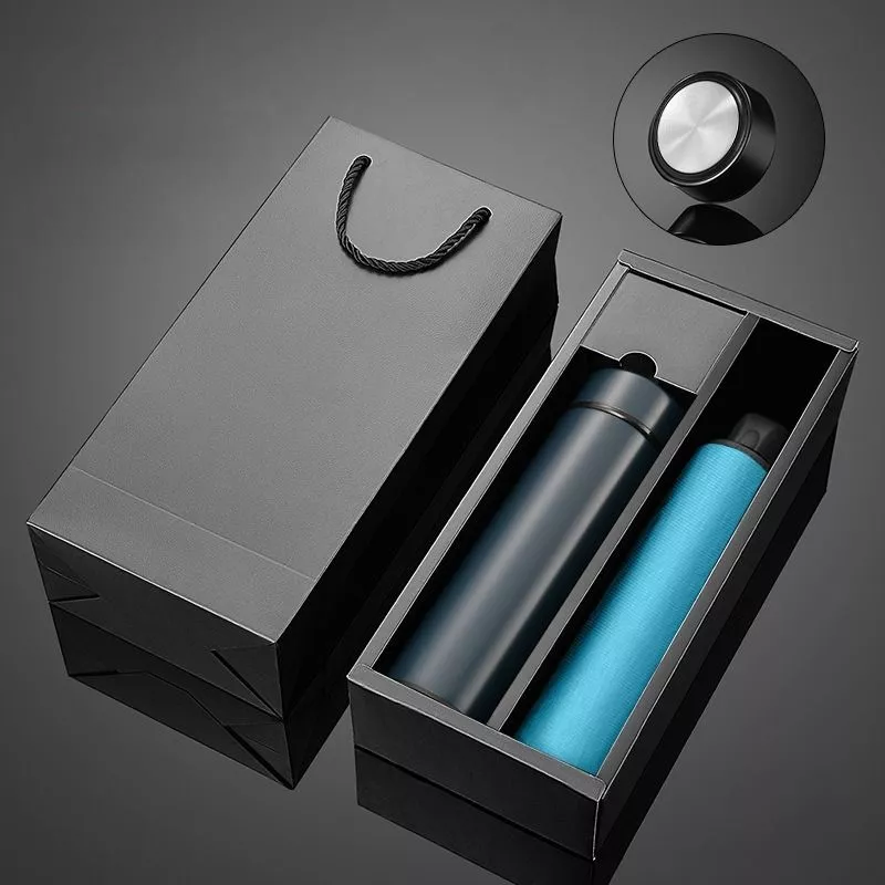 Подарочный набор "Термос с зонтом" (синий/синий) с доставкой по России | Bready