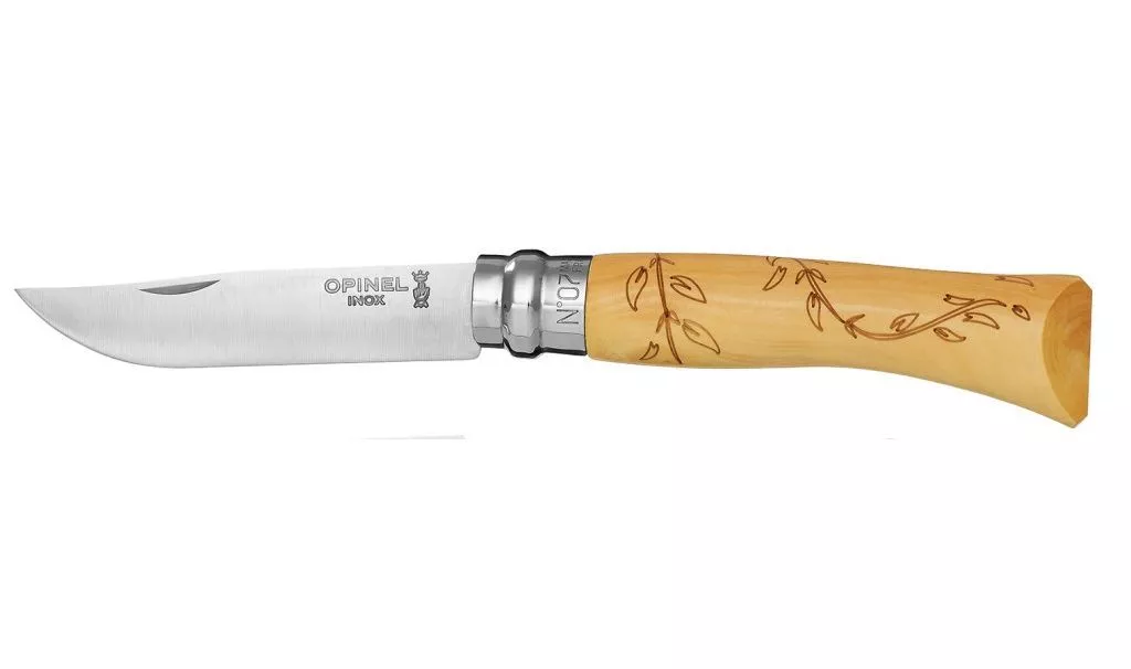 Нож складной Opinel №7 VRI Nature-Leaves (ветки дерева с листьями) с доставкой по России и в Казахстан | Bready