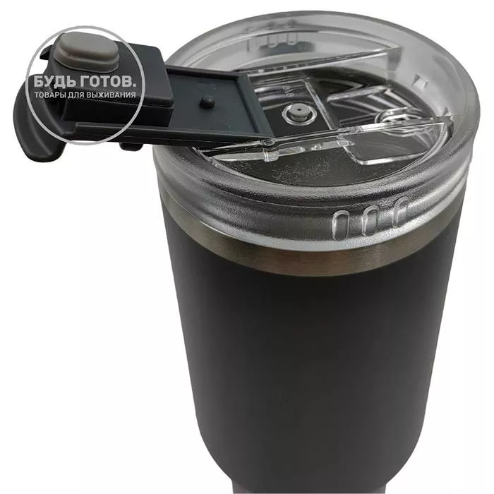 Термокружка Tyeso 900ml (TS-8866 900мл) тёмно-серая с доставкой по России | BreadyФото 1