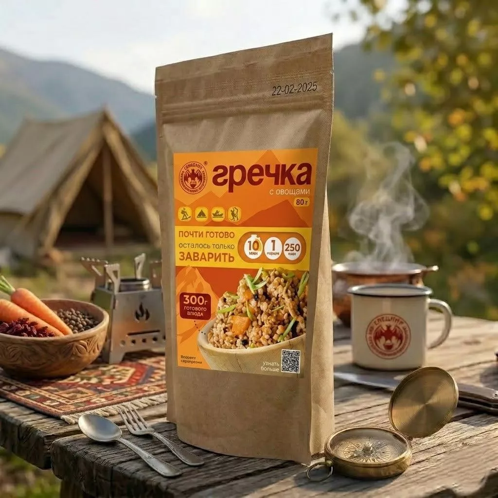 Гречка с овощами СПЕЦПИТ Крафт 80 гр. с доставкой по России | BreadyФото 2