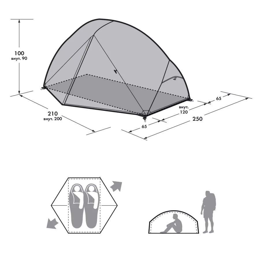 Палатка Splav Zango 2 с доставкой по России и в Казахстан | BreadyФото 4