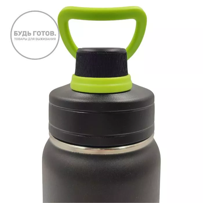 Термобутылка Haers HGD-680-001 680ml чёрная с доставкой по России | BreadyФото 3