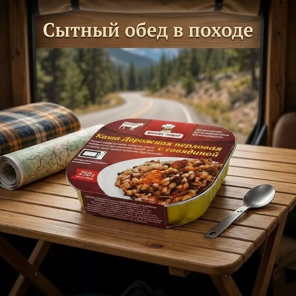 Каша Дорожная перловая с говядиной Л4, 250 г. (Бизнес Повар) с доставкой по России | BreadyФото 8
