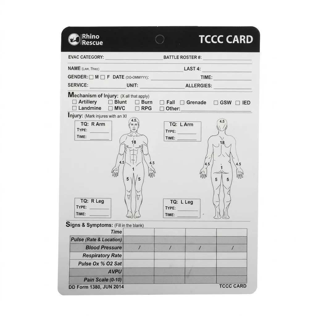 Карточка пострадавшего (Rhino Rescue) TCCC Card BCKZ0071 с доставкой по России | BreadyФото 0