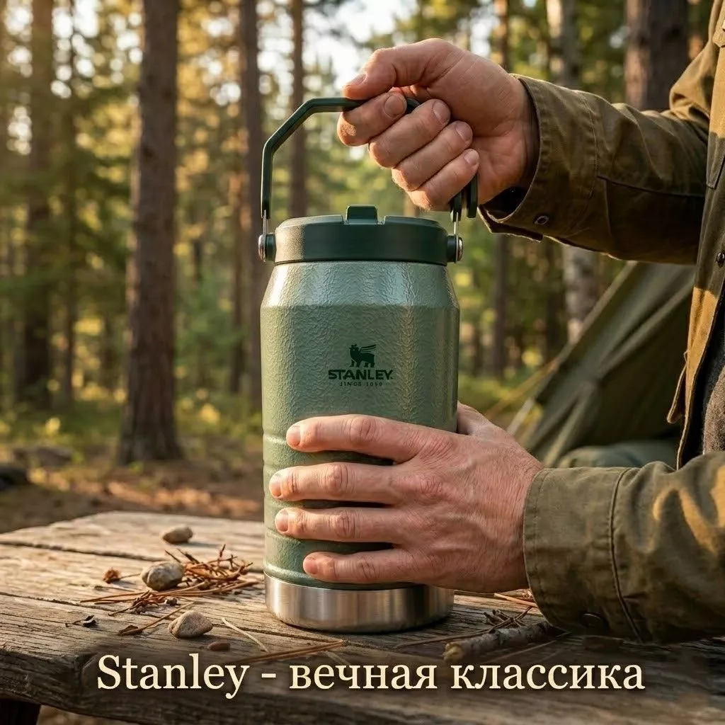 Вакуумный кувшин Stanley IceFlow Flip Straw Jug 1.9L (темно-зеленый), 10-09995-036 с доставкой по России | BreadyФото 4