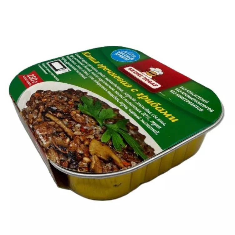 Каша гречневая с грибами Л4, 250 г (Бизнес Повар) с доставкой по России | BreadyФото 4