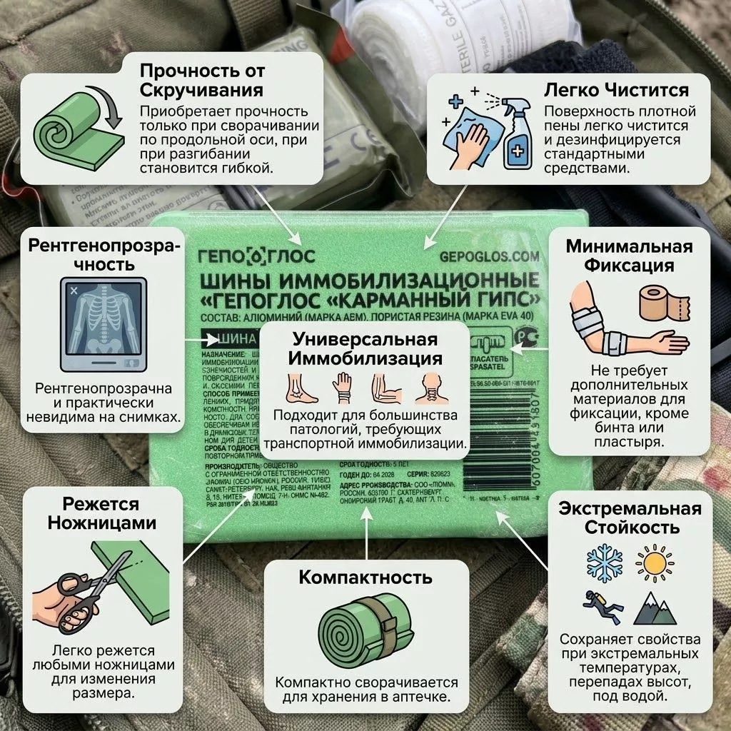 Шина компактная ГЕПОГЛОС 110х910 мм с доставкой по России | BreadyФото 1