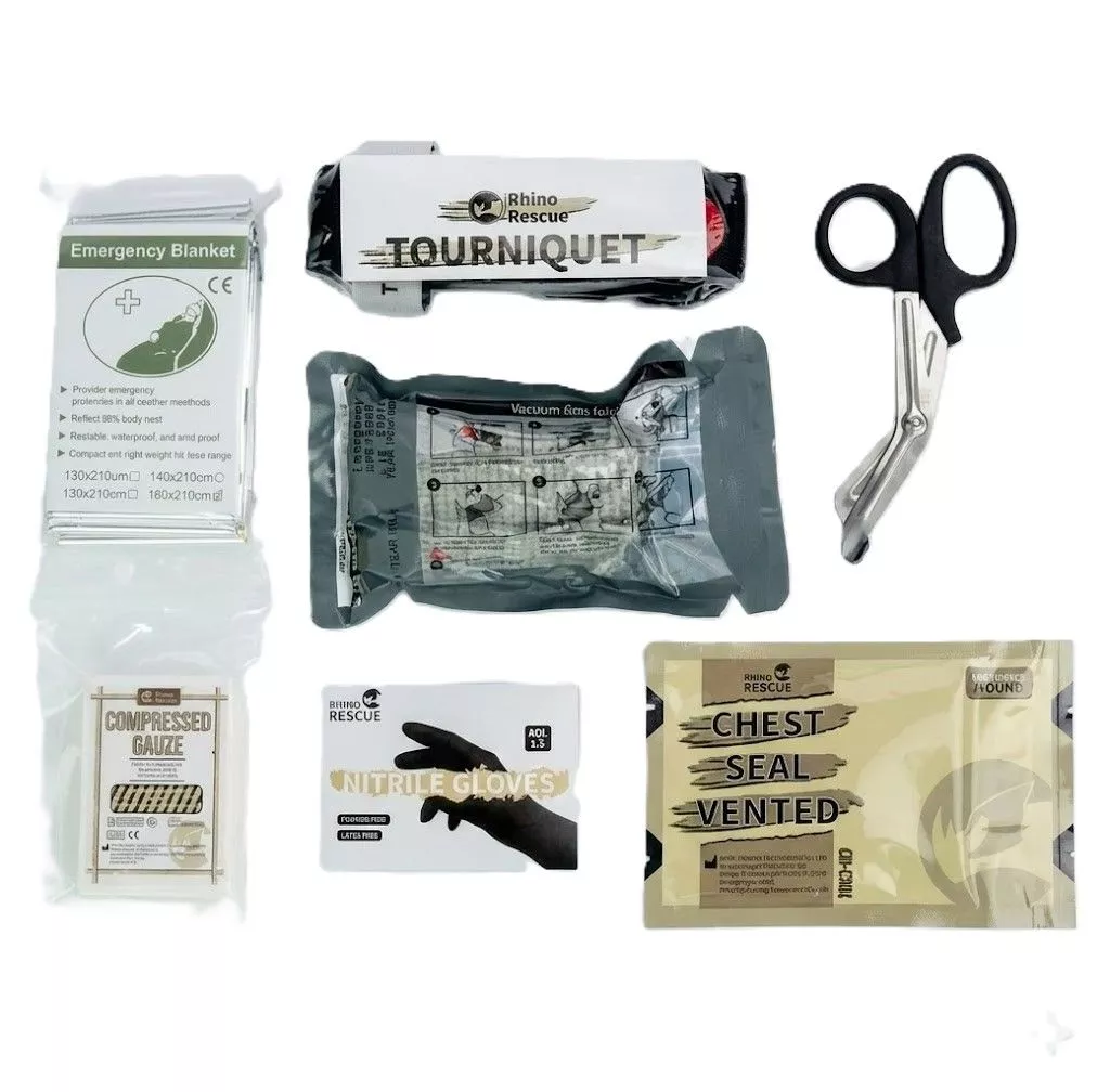 Набор первой медицинской помощи Rhino Rescue Trauma Kit (7 вложений) с доставкой по России | BreadyФото 2