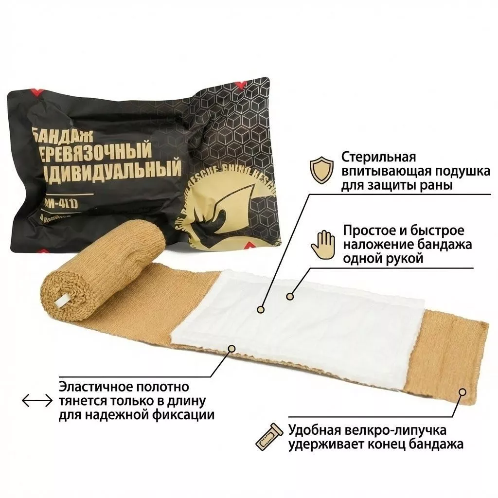 Компрессионный бандаж Rhino Rescue 4" (с велкро-липучкой, 1 подушка) PZBD0048 (дисконт) с доставкой по России | BreadyФото 2