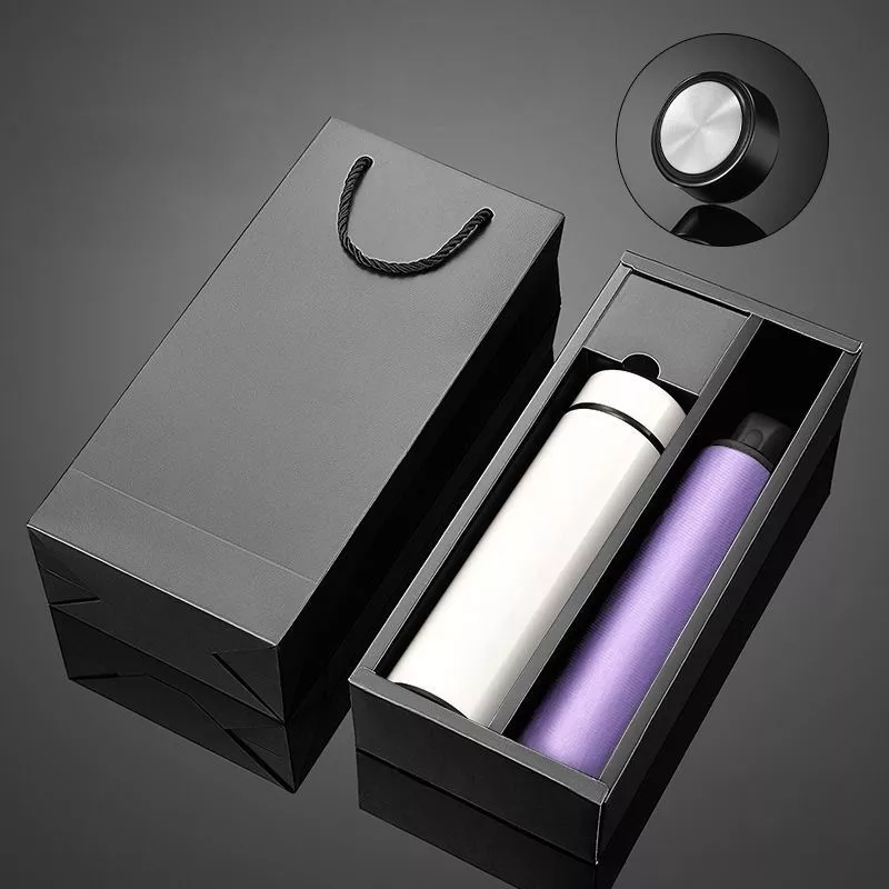 Подарочный набор "Термос с зонтом" (белый/фиолетовый) с доставкой по России | Bready