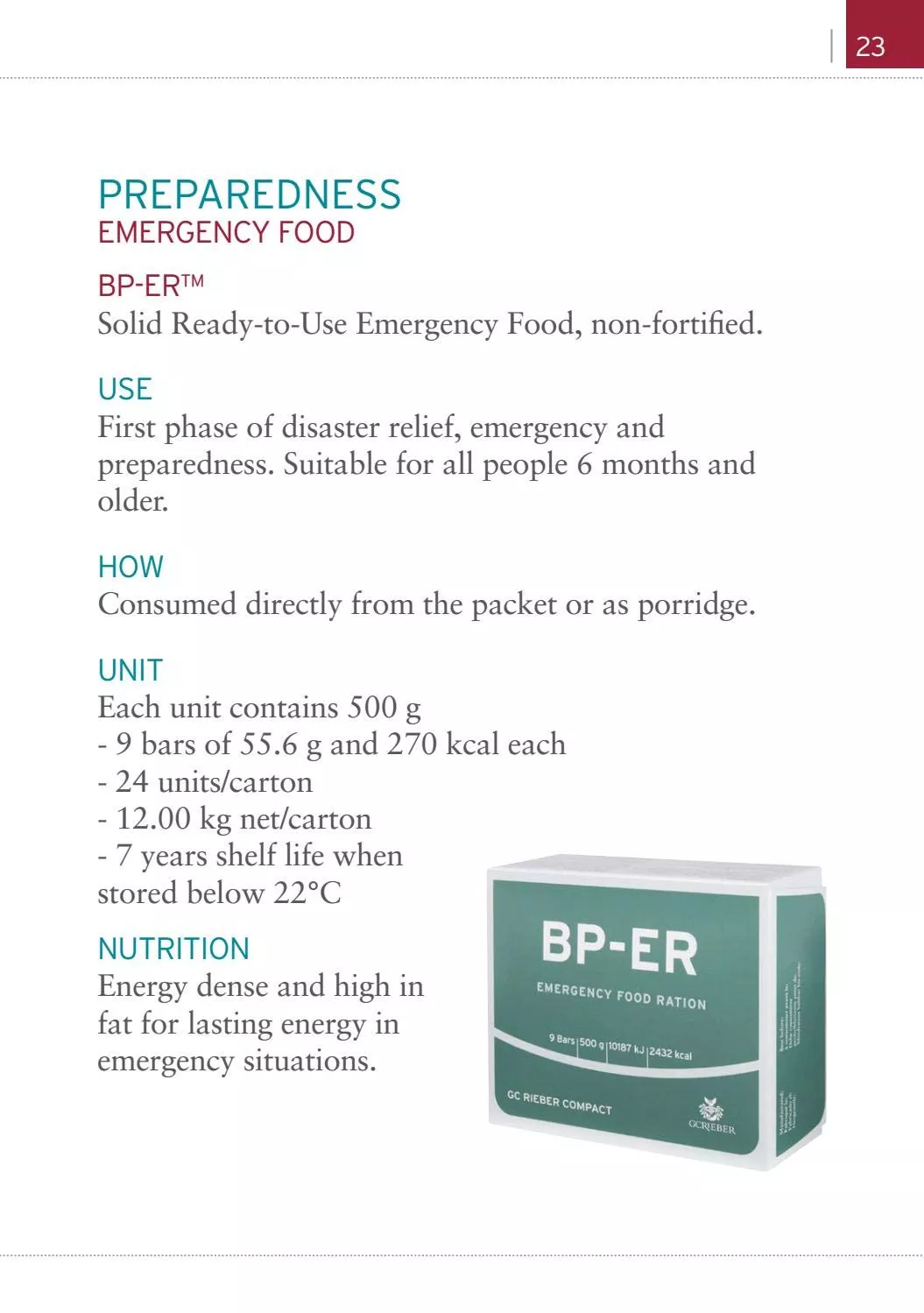 Аварийный рацион питания BP-ER с доставкой по России и в Казахстан | BreadyФото 1