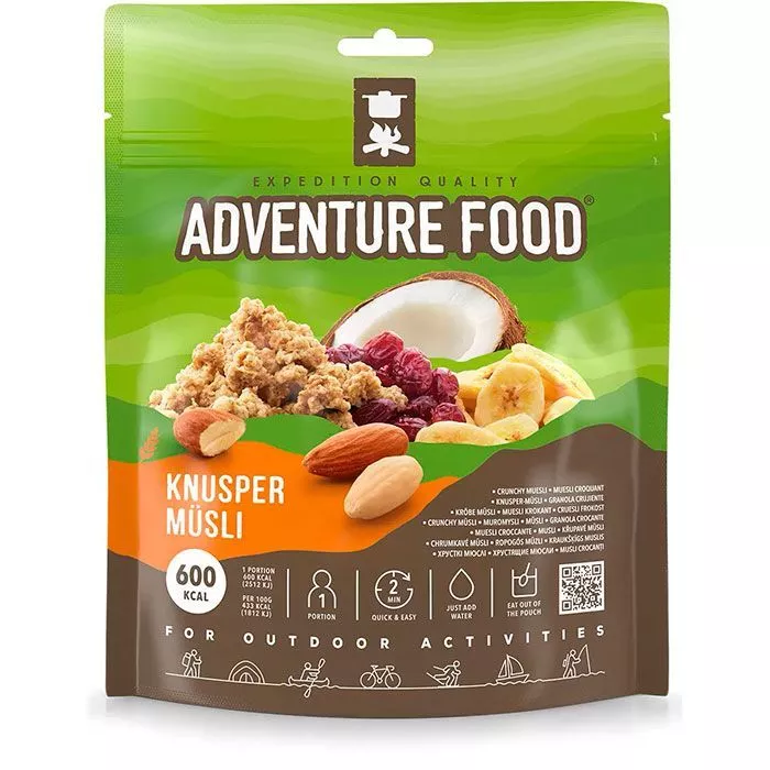 Хрустящие мюсли Adventure food  Knusper-Musli 137 грамм с доставкой по России и в Казахстан | BreadyФото 0