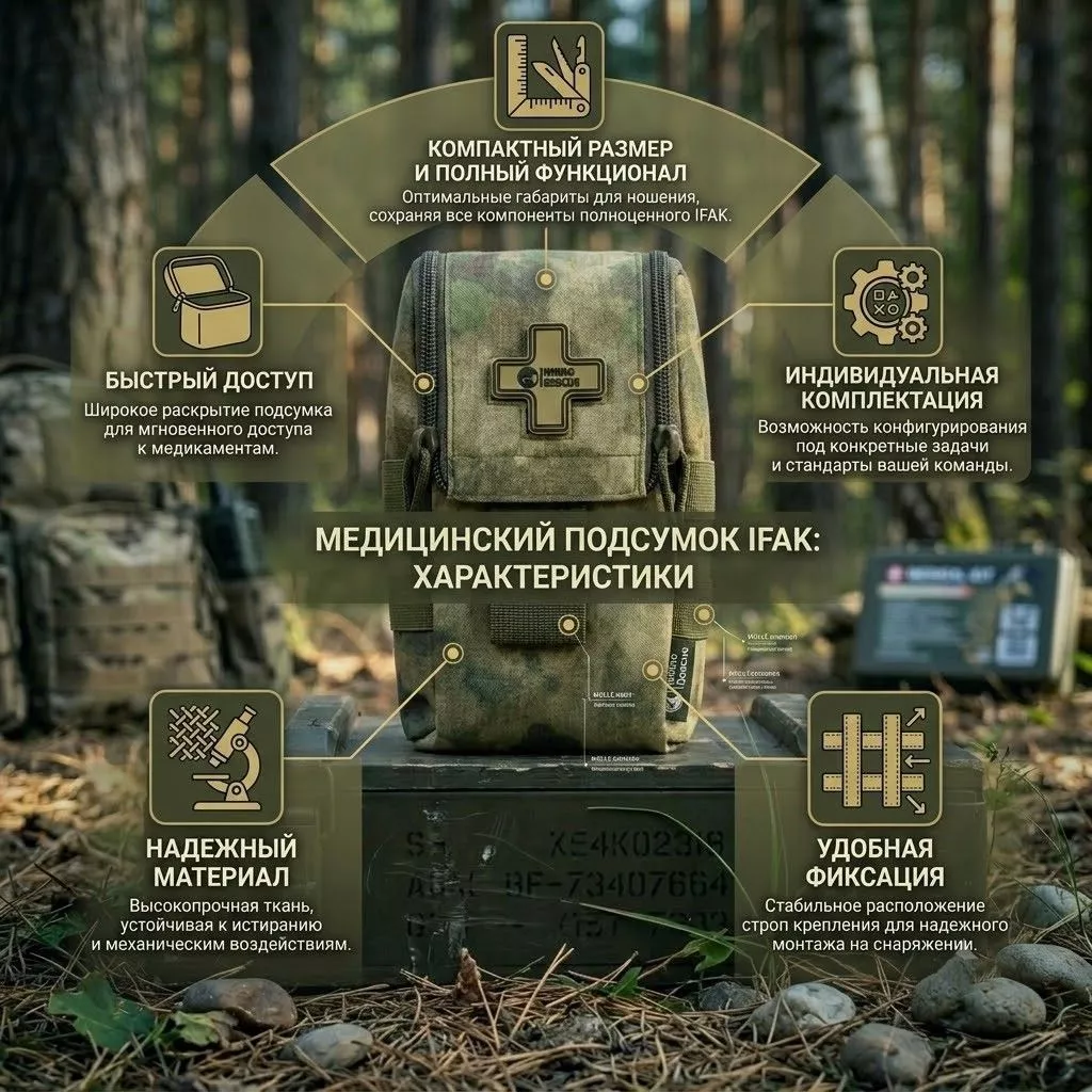 Подсумок Rhino Rescue FIRST AID KIT TRD IFAK MINI с доставкой по России | BreadyФото 1