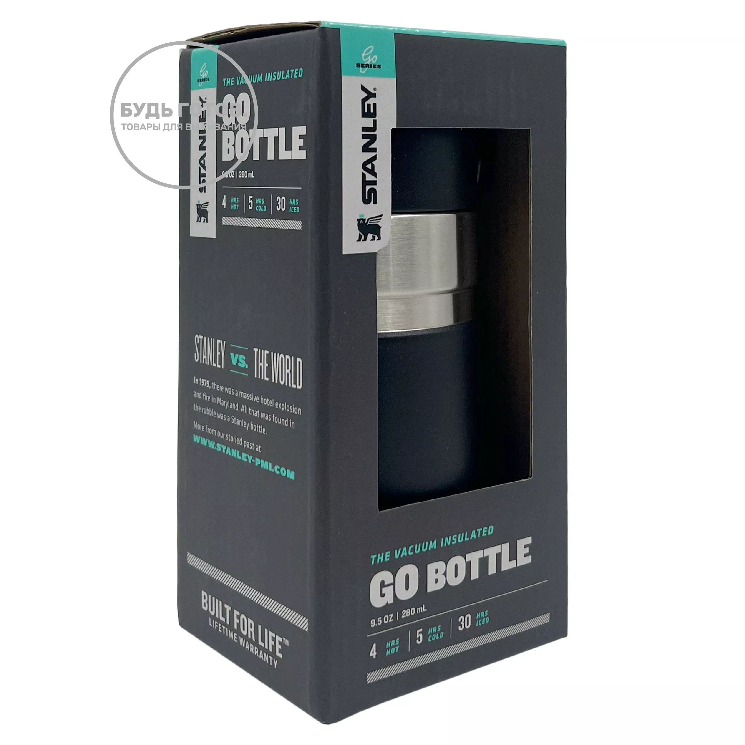 ТЕРМОКРУЖКА STANLEY GO BOTTLE 10-10261-001, черная, 280 ml с доставкой по России | BreadyФото 7
