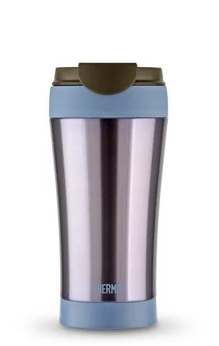 Термос-Кружка Thermos JND MSB синий металлик с чёрной крышкой, 0.4 л с доставкой по России и в Казахстан | Bready