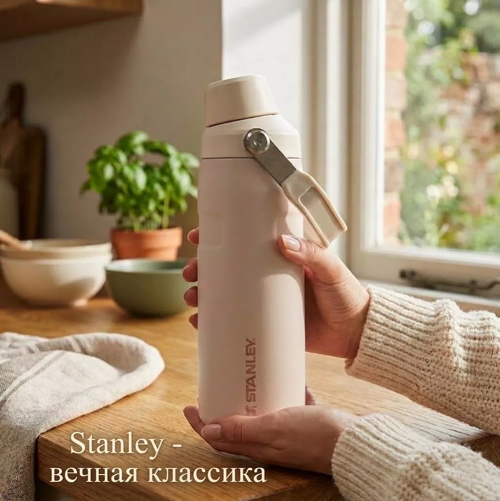 Термобутылка STANLEY GO Iceflow™ 0,47L (10-12579-005) cream glimmer с доставкой по России | BreadyФото 4