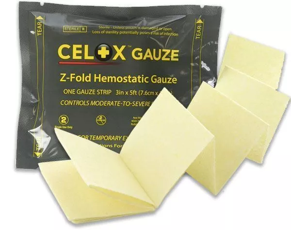 Повязка гемостатическая Селокс з-фолд Celox Z-Fold Gauze 7,6 x 150 см ...