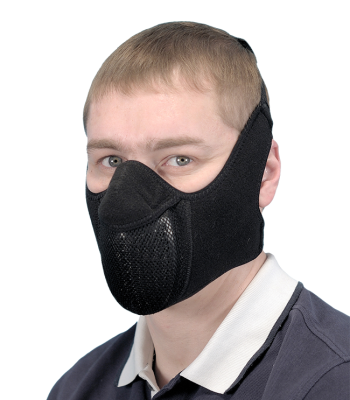 Тепловая маска Полумаска с двумя креплениями арт. ТМ 2.1. (черный) САЙВЕР|SAYVER с доставкой по России и в Казахстан | Bready